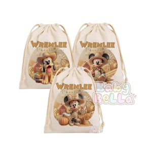 Personalized Safari Mickey Mouse Party Favor Bags - Birthday Goodie Bags