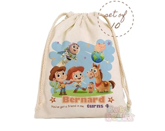 Toy Story Party Favor Bag - Personalized Toy Story Birthday Goodie Bag, Kids Party Supplies, Buzz & Woody Party Favor
