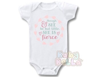 Little and Fierce Onesie, Little princess Onesie, Just born onesie, Baby Shower Gift Ideas