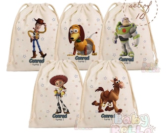Personalized Toy Story Party Favor Bags - Buzz & Woody Birthday Goodie Bags