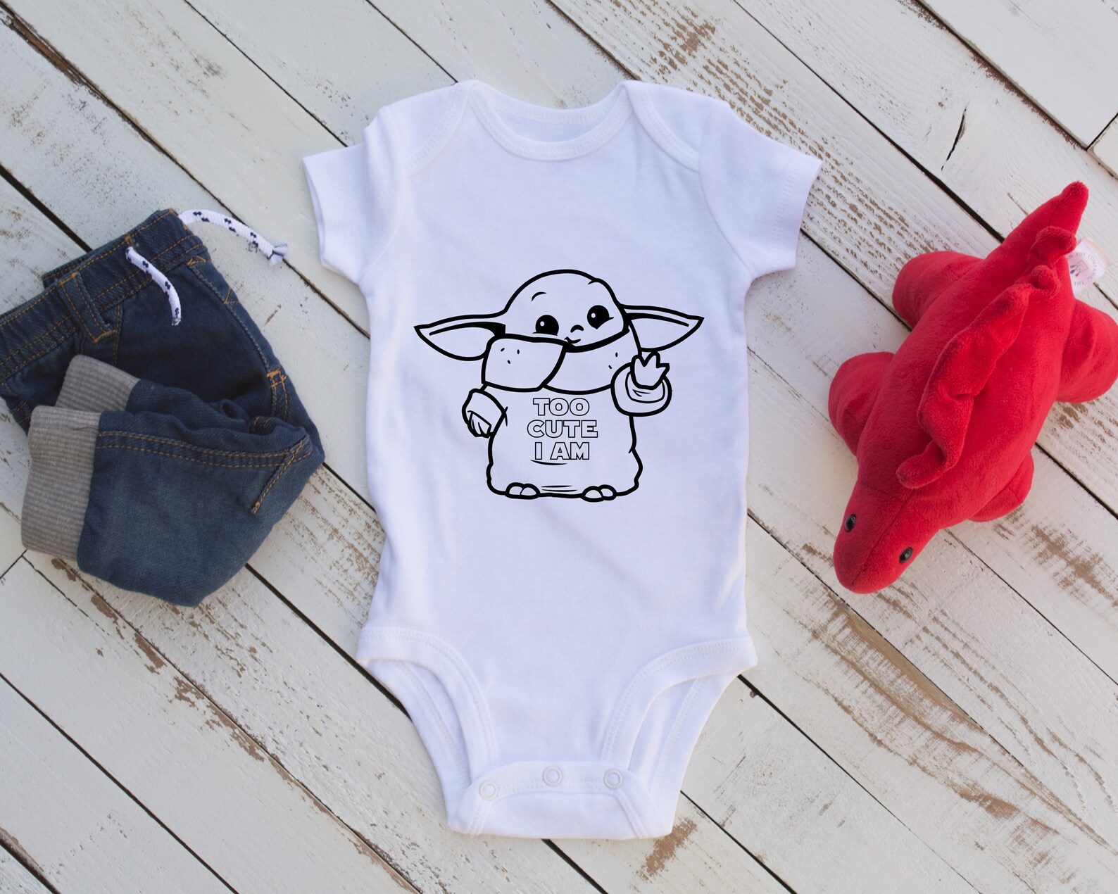 Baby Yoda Onesie Star Wars Onesie Star Wars Yoda Onesie Etsy