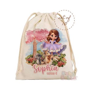 Princess Castle Party Favor Bag - Personalized Royal Theme Goodie Bag, Kids Birthday Supplies, Custom Princess Favor