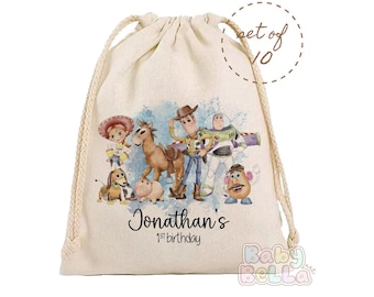 Toy Story Party Favor Bag - Personalized Toy Story Birthday Goodie Bag, Kids Party Supplies, Buzz & Woody Party Favor