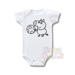 George Pig Onesie, peppa pig, peppa pig birthday, peppa pig gift, peppa pig shirt, peppa pig outfit, peppa pig t shirt, peppa pig onesie