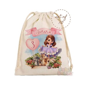 Princess Castle Party Favor Bag - Personalized Royal Theme Goodie Bag, Kids Birthday Supplies, Custom Princess Favor