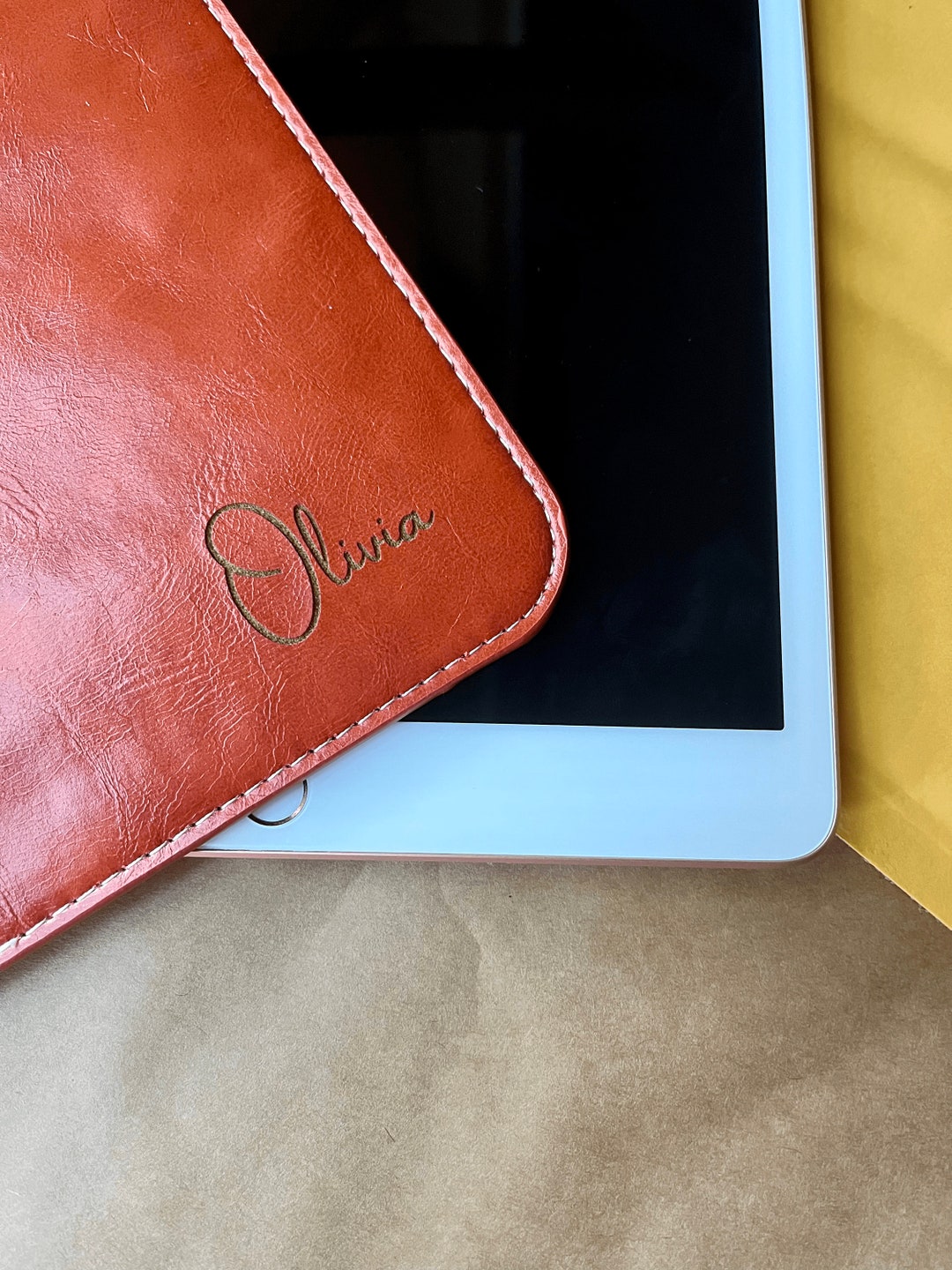 Personalized iPad Case Name Leather iPad Case Monogram iPad Case Custom Engraved iPad Case