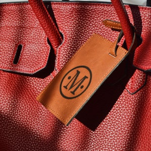 Custom Luggage Tag | Leather Luggage Tag | Personalized Travel Tag | Monogrammed Backpack Tag | Travel Bag ID Tag | Custom Address Tag