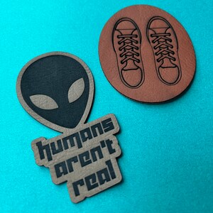 Custom Leather Stickers | Leather Label | Personalized Sticker ...