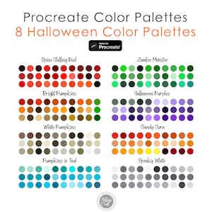 Halloween color palette | Procreate color palette | Halloween themed
