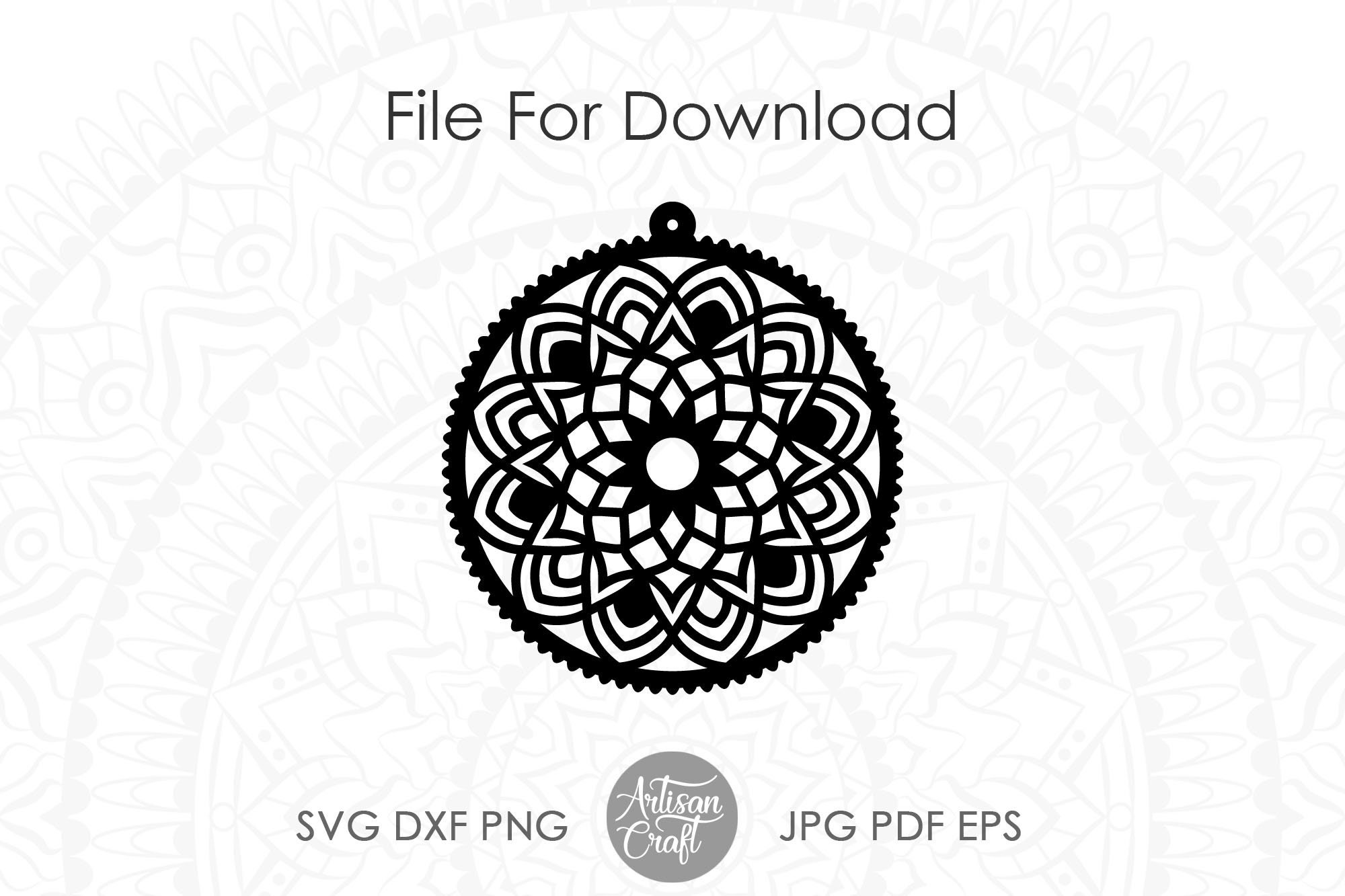 Mandala earring svg leather earrings template mandala cut | Etsy