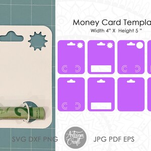 money card holder template svg cut files