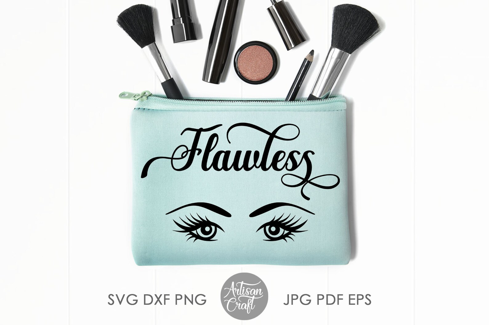 Flawless svg cosmetic bag quotes makeup bag svg cut file Etsy