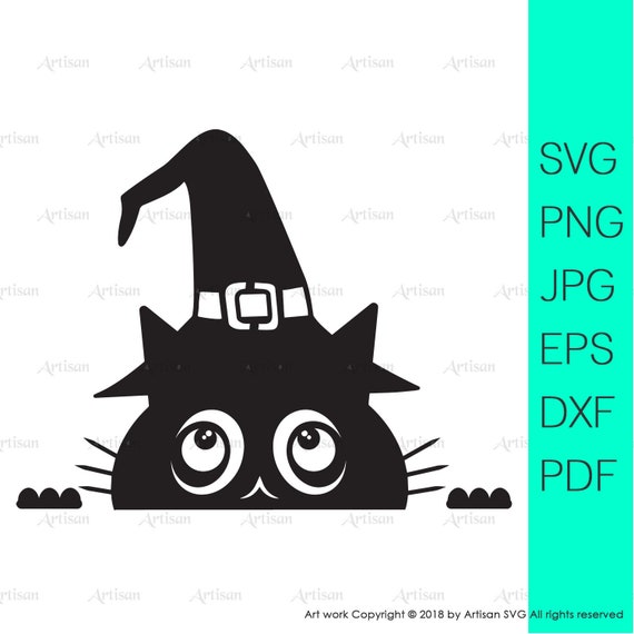 Peek A Boo Svg Halloween Cat Halloween Svg File Halloween Etsy