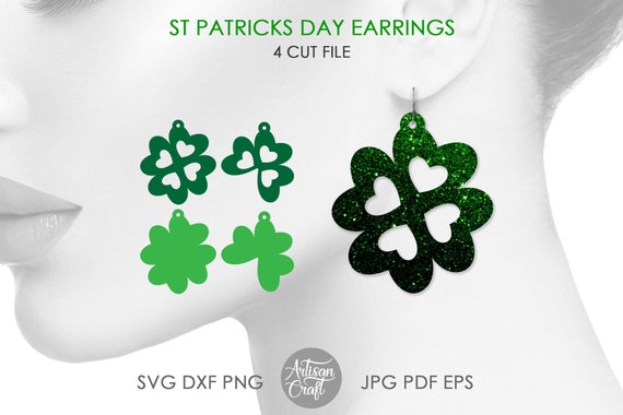 Instant Download PNG /& JPG St Patrick/'s Day Lucky Clovers x3 in SVG