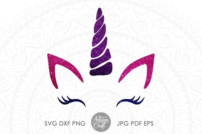Download Unicorn face svg Unicorn svg file eyelashes svg clipart | Etsy