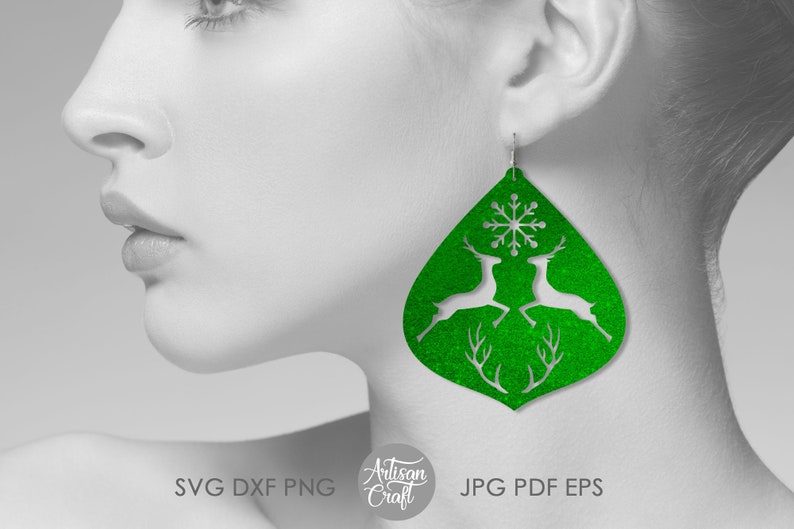 Download Cricut Projects Teardrop Earrings Silhouette Digital Files Jewelry Making Christmas Earring Templates Reindeer Earrings Svg Collage Craft Supplies Tools Vadel Com