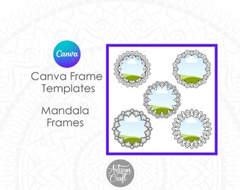 Canva frame, Canva Mandala frame, Canva template