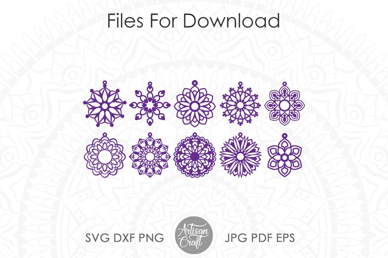 Download Jewelry Making Mandala Earrings Svg Laser Cut Files Earring Cut Files Clip Art Art Collectibles Timinox Com
