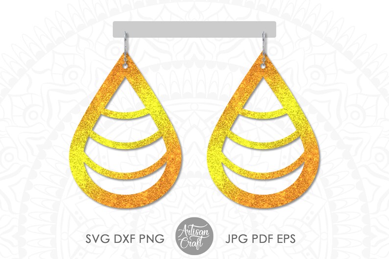 Download Teardrop earrings svg cricut earring svg silhouette cut | Etsy