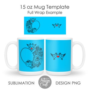 11 oz sublimation mug template size