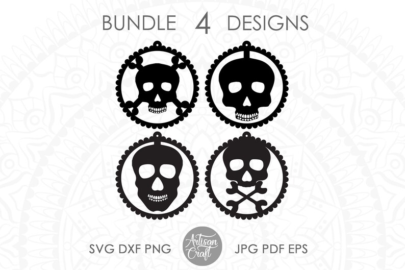 Download Halloween Earring Svg Cut File Skull Earrings Files For Etsy