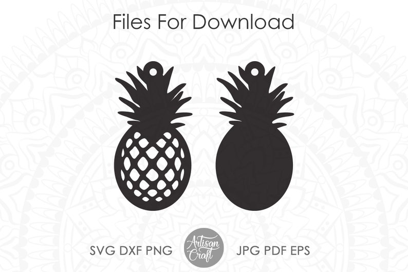 Download Pineapple Earrings SVG cut file faux leather earrings | Etsy