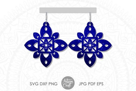 Download Square Mandala Svg Mandala Earring Svg Jewelry Making Cricut Patterns Laser Cut Jewelry Diy Earrings Cut Files Dxf File
