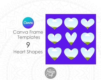 Paint Heart Canva Frame Template, Valentine's Day Shirt Design Fill ...