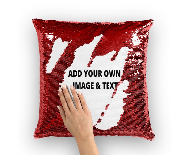 Personalized Sequin Pillow Mermaid Cushion Custom Sequin Etsy