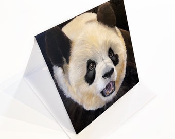 Greeting Card - Panda Bear - blank inside - ideal for every occasion - Canadian art - Painting