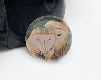 Wildlife Animal Fridge Magnet - Glass with Strong Rare Earth Magnet - Canadian Artist - Original Art