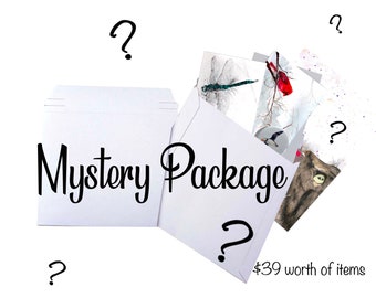 Mystery Package - Fun surprise items based on original artwork - print - cards and magnet