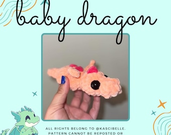 Patrón de ganchillo en PDF: Dragón diminuto