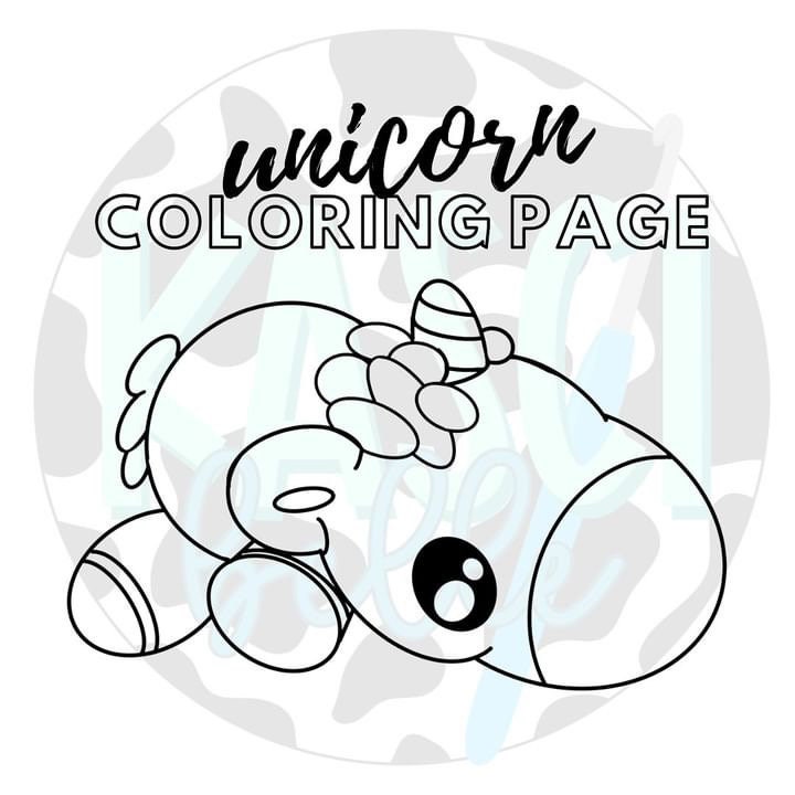 PDF Unicorn Coloring Page - Etsy