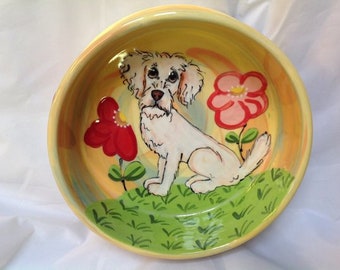 Labrador Custom Personalized Ceramic Dog Bowls | Handmade Painted Breed Pet Ceramic Bowls | Pet Food Dog Bowls for Small Large Dogs