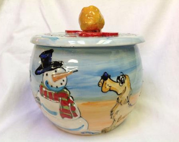 Labrador Custom Personalized Ceramic Dog Treat Jars | Handmade Painted Ceramic Pet Treat Canister | Designer Dog Treat Cookie Jars