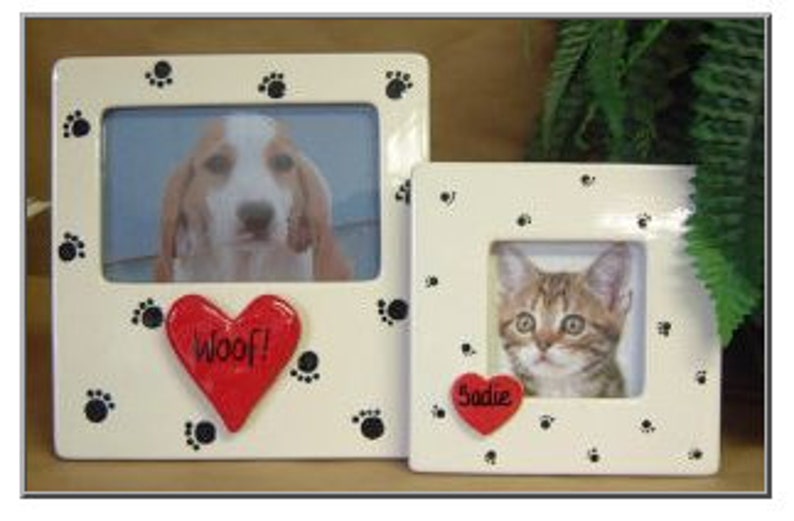 Personalized Ceramic Pet Picture Frames Dog Picture Frame Cat Picture Frame Etsy