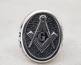 Masonic Compass And Square Freemason Drop Dangle Hook Earrings #925 Sterling Silver #Azaggi E0741S