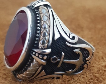 Free Express Shipping Falcon Jewelry Unisex 925 Sterling Silver Eagles Claw Ring Natural Citrine Gemstone Natural Sapphire GemstoneMens Sterling Silver Ring