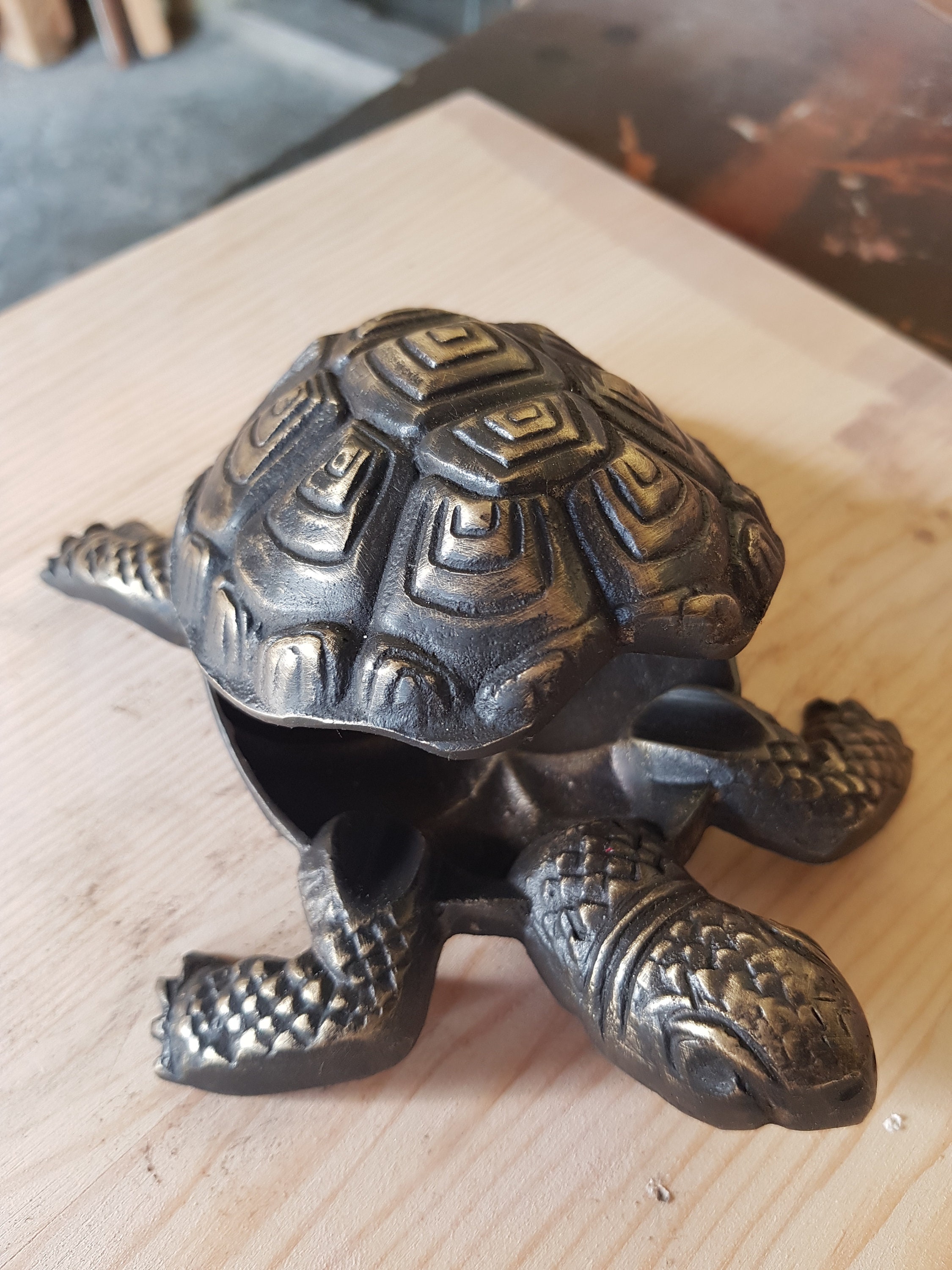 Vintage Brass Ashtray Turtle Brazenyellow - Etsy UK