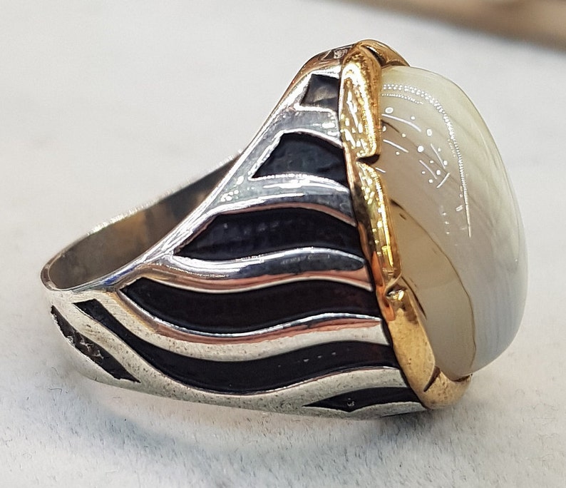 free express shipping agate aqeeq ring sterling silver 925 dark red semi precious natural gemstone men jewelry any size