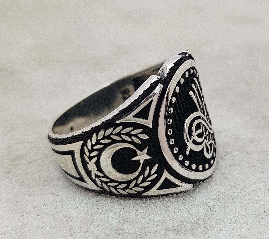 Tugra Signet Ring 925K Silver Ring Ottoman Empire's - Etsy