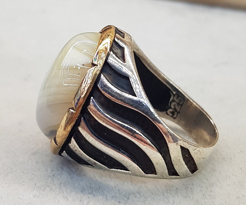 free express shipping agate aqeeq ring sterling silver 925 dark red semi precious natural gemstone men jewelry any size