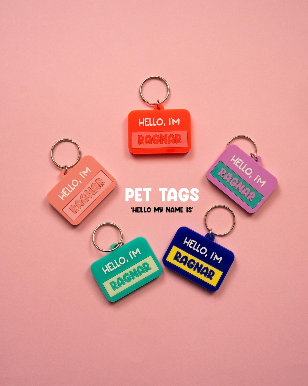Pvc Dog Tag Personalized Pet ID Tag: for Dogs or Cats With Engraved Phone Number - Etsy