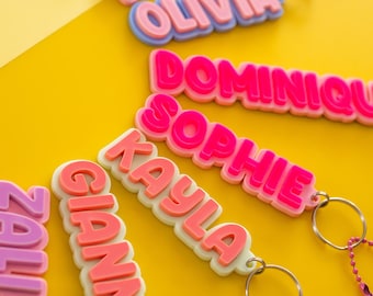 Personalisierte Acryl Name Schlüsselanhänger und Buchstaben Anhänger: Zurück in der Schule, Taschen, Schlüssel, Geschenke