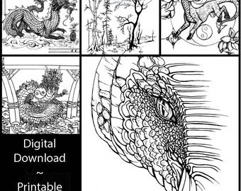 Printable Dragon Coloring Pages