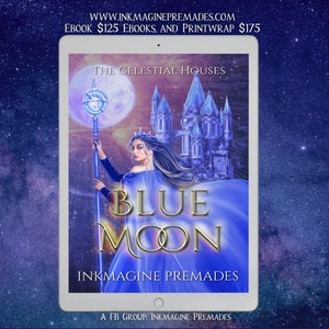 Vorgefertigter Fantasy Bucheinband: Blue Moon