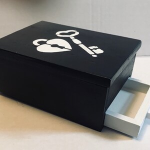 Caja de joyería de cerradura y llave | Etsy