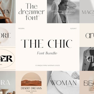 Modern Font Bundle, Unique Branding Fonts, Cricut Fonts, Canva fonts, Procreate Fonts