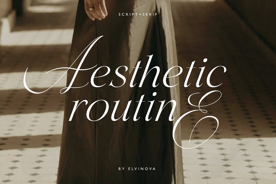 Elegant Script and Serif Font Duo, Trendy Branding Fonts - Etsy